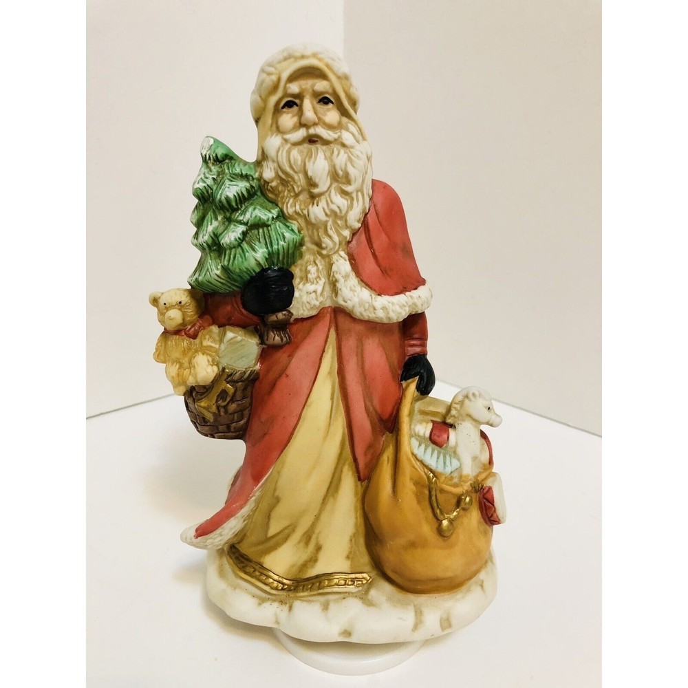 Christmas Large Porcelain Santa Claus Music Box